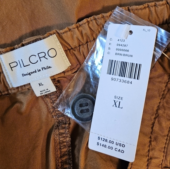 Pilcro Anthropologie Women's Tactical Utility Pants, Multiple Pockets, Brown - Picture 16 of 16